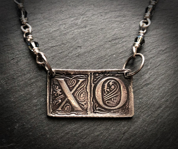 XO Letterpress Necklace