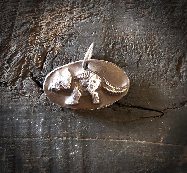 Triceratops Bas Relief Pendant