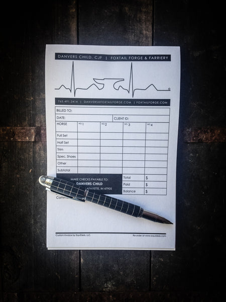 Custom Half Sheet Invoice Pads with Wrap Cover