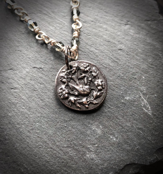 Wilhelmina's Sparrow Bas Relief Pendant