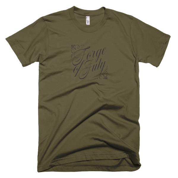 Short Sleeve T-Shirt Forge of July Vino Logo Black