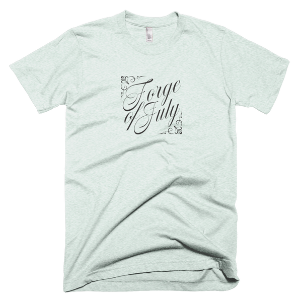 Short Sleeve T-Shirt Forge of July Vino Logo Black