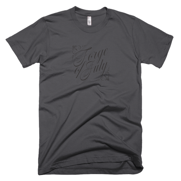 Short Sleeve T-Shirt Forge of July Vino Logo Black