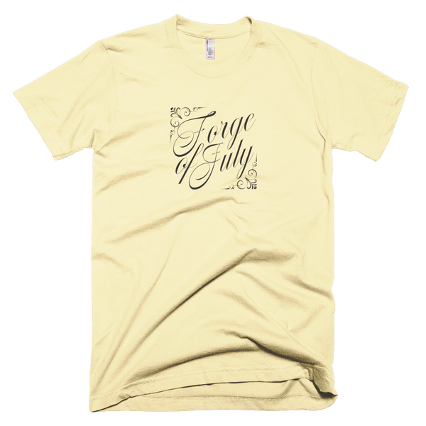 Short Sleeve T-Shirt Forge of July Vino Logo Black
