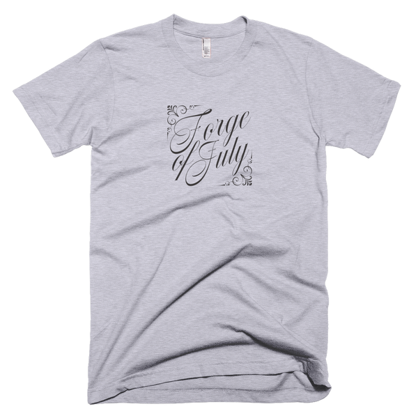 Short Sleeve T-Shirt Forge of July Vino Logo Black