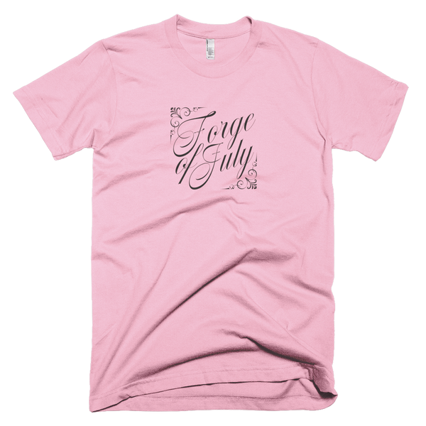 Short Sleeve T-Shirt Forge of July Vino Logo Black