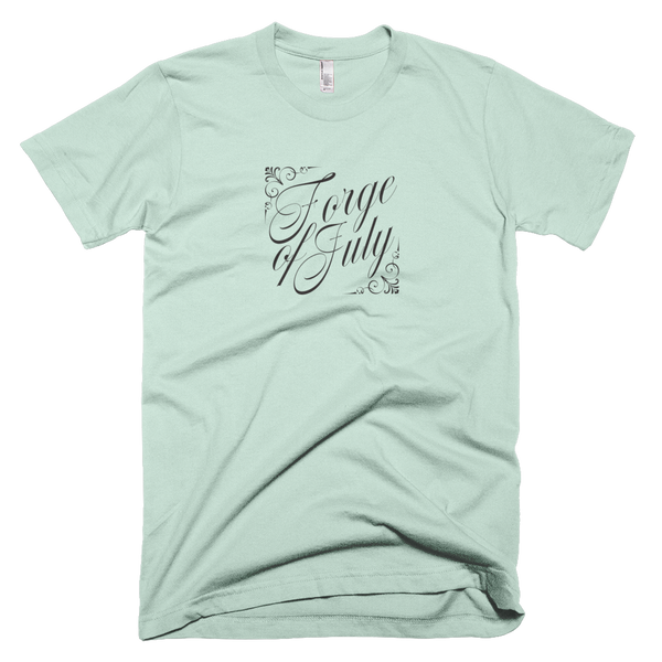 Short Sleeve T-Shirt Forge of July Vino Logo Black