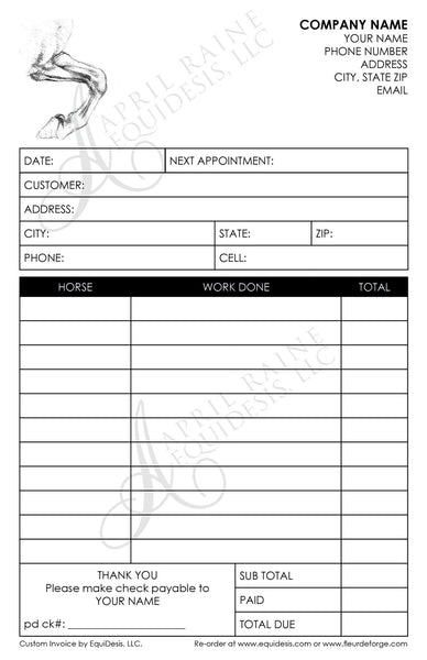 Half Sheet Invoice Pads with Wrap Cover da Vinci Left