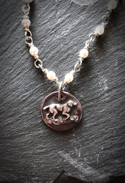 Pointer Bas Relief Pendant