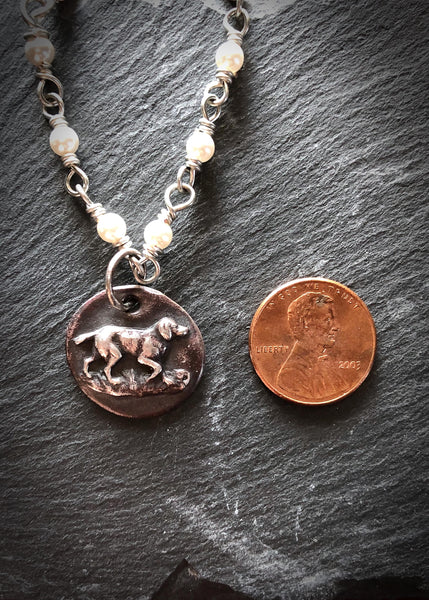 Pointer Bas Relief Pendant