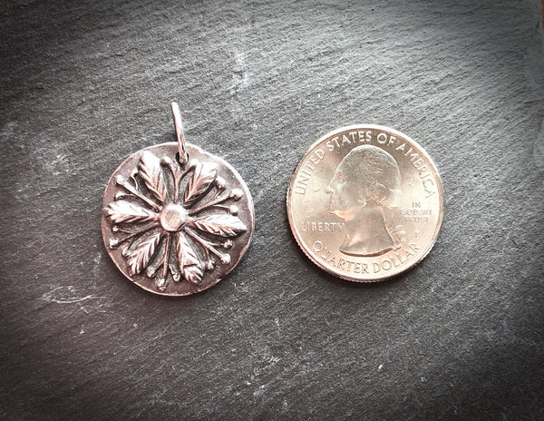 Snowflake Bas Relief Pendant