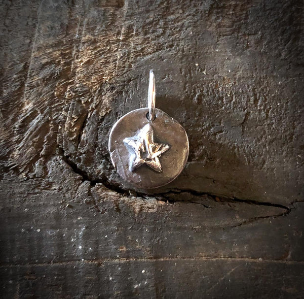Wonky Star Bas Relief Pendant